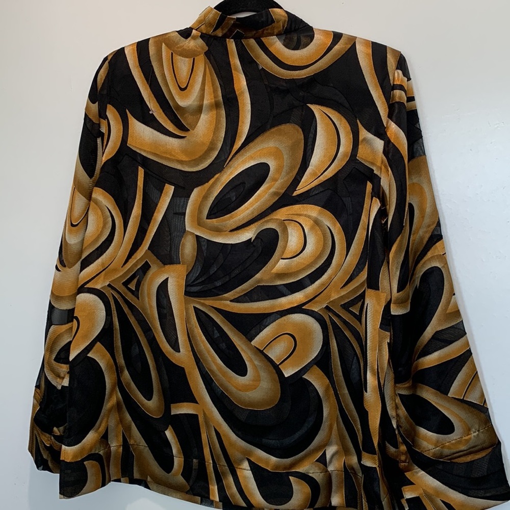 Vantage Button Down Blouse Size Medium - image 7